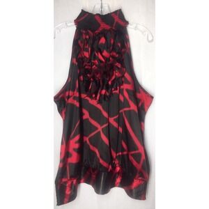 Ashley Stewart 20 Plus Woman’s 2x Sleeveless Top Ruffled Front Gathered Waist